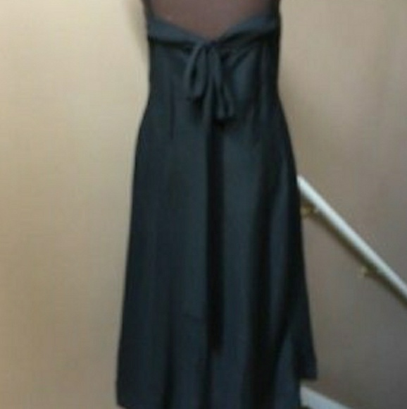 Deane & White Vintage Square Neck Cottagecore Black Linen Dress - Picture 8 of 9